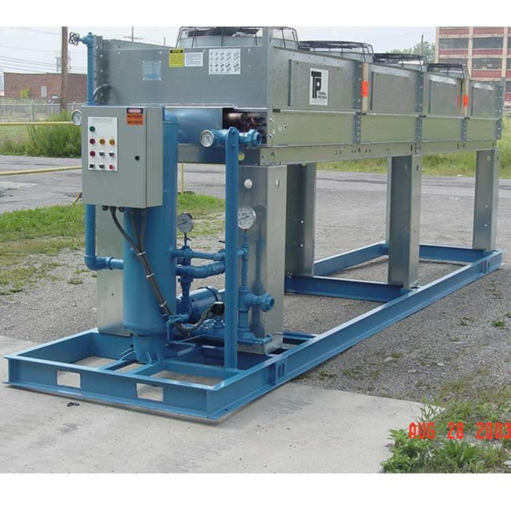 Thermal Precision dry fluid cooling system featuring closed-loop dry cooler with integrated pump station and expansion tank available from Blackhawk Equipment