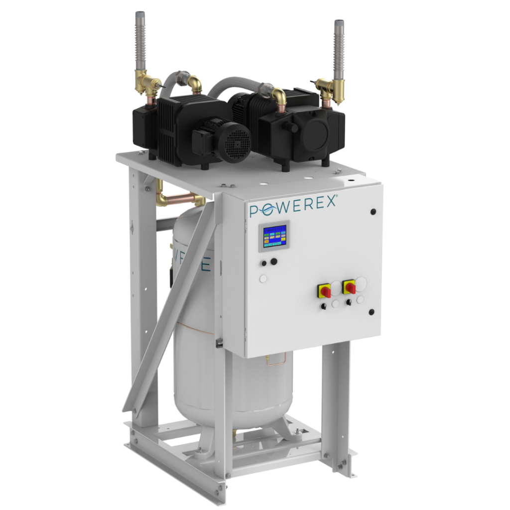 Powerex Medical Open Claw vacuum system (tank-mounted) designed for healthcare facilities available from Blackhawk Equipment