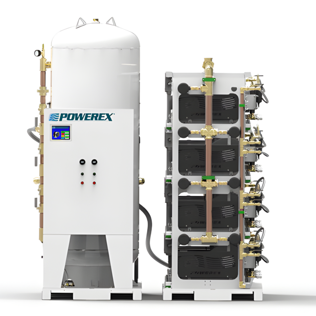 Underdeck PTO driven air compressor system mounted on service truck chassis available from Blackhawk Equipment