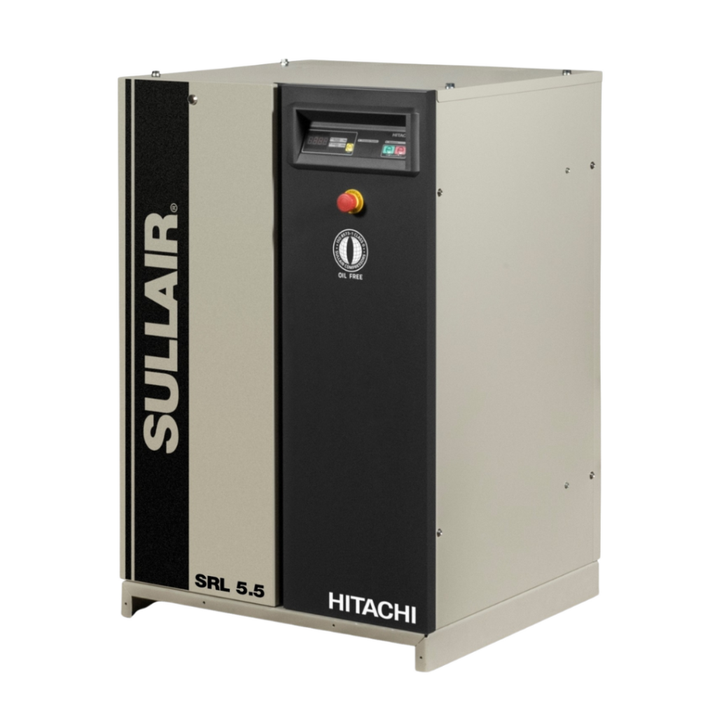Sullair SRL 5.5 oil-free scroll air compressor featuring Hitachi engineering available from Blackhawk Equipment