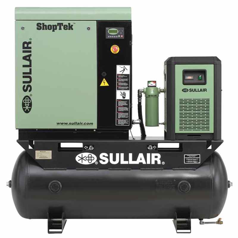 Sullair ShopTek ST15 complete air compressor system with dryer available from Blackhawk Equipment
